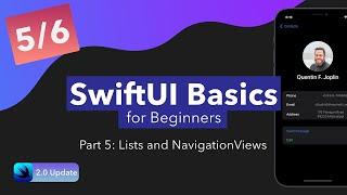 Free SwiftUI Course for Beginners - Part 5 of 6: Contacts App - Lists and NavigationViews