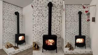 Монтаж печі на дровах  Jotul F 400 SE | Монтаж чавунної печі Jotul F 400 SE