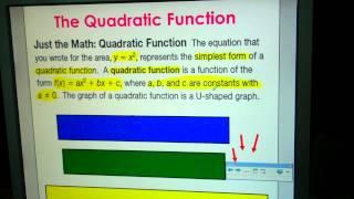 Lesson 8.1 Intro to Quadratics