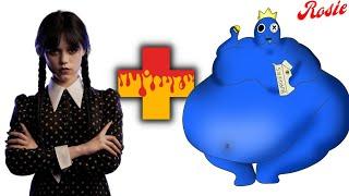 Jenna Ortega (from Wednesday) + Fat Blue = ??? | Poppy & Rainbow friends Animation #rosie