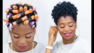 Voluminous Rod Set on Tapered Natural Hair | Kendra Kenshay