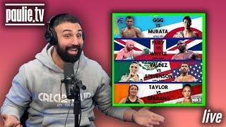 APRIL FIGHTS DISCUSSION (5 TITLE FIGHTS)  - PAULIE.TV LIVE