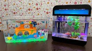 Real Fish Tank VS Zuru Robo Alive Aquarium Toys Unboxing & Play