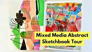 Mixed Media Abstract Sketchbook Tour