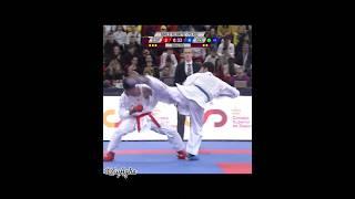 Counter attack | Mawashi Geri karate combat | WKF Kumite -75 KG #karate #martialarts #shorts #combat