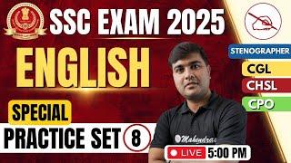 SSC CGL/CHSL Exam 2025: English with Nitin Sir | Complete Preparation | Practice Set 08