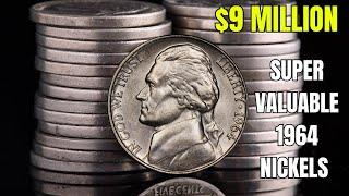 SUPER RARE 1964 JEFFERSON NICKELS WORTH HUGE MONEY! VALUABLE NICKELS TO LOOK FOR!