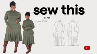 sew with me | vogue v2064 | view a | dress | sewing