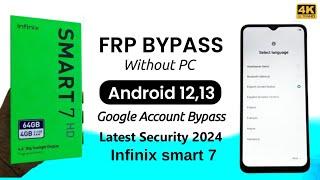 Infinix Smart 7 Frp Bypass Android 12,13 Update | Infinix (x6517) Google Account Remove |