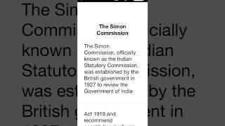 WHAT IS SIMON COMMISSION?