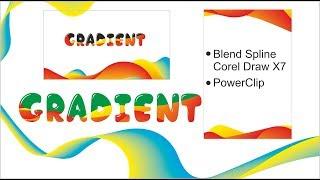 Blending Multiple Spline with Power Clip Corel Draw Tutorial