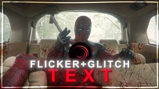 Flicker text + glitch text tutorial on alight motion (+Preset)