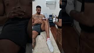 Cyrus Christie gets WET CUPPING (Hijama Therapy) #football #kneepain #hijama