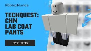 Roblox Free Avatar Item: TechQuest by Computer History Museum - CHM Lab Coat Pants