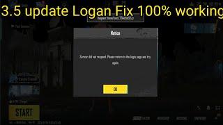 3.5 update Fix Match server did not respond Please try again later logon to connect server global