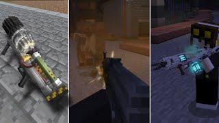 Minecraft PE Radium's Armament Guns and Modern Warfare Expansion Addon V1 Full Mod Showcase