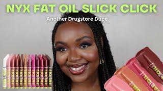 *NEW* NYX FAT OIL SLICK CLICK  | REVIEW & SWATCHES  | Fenty/Tarte Maracuja dupe ?? | WOC, lip balm