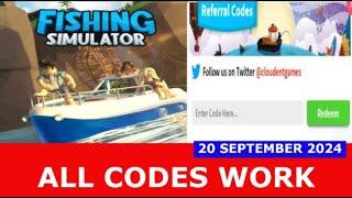 *ALL CODES* Fishing Simulator ROBLOX | September 20, 2024