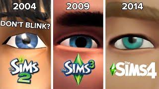 Sims 2 vs Sims 3 vs Sims 4 - Eyes Logic