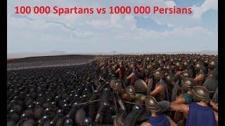 100 000 Spartans vs 1000 000 Persians #BattleSimulator