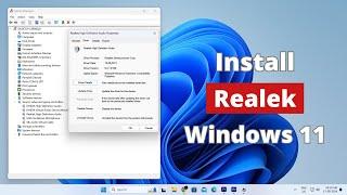 How to Install Realtek Audio Driver on Windows 11