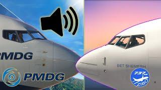 PMDG Boeing 737 vs Xplane 11 Zibo mod | sound comparison