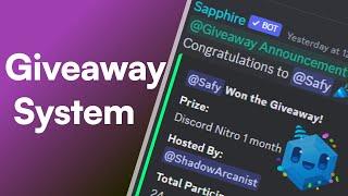 Discord Giveaway System 2023 | Sapphire x Dyno x Random Bot