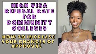 Is the VISA REFUSAL RATE for COMMUNITY COLLEGES high? COMMUNITY COLLEGES FOR INTERNATIONAL STUDENTS