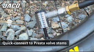 Patented Locking Presta Valve Tire Air Chuck for Tire Inflators & Compressors | Lightning XP