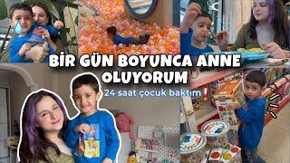 BİR GÜNLÜĞÜNE ANNE OLDUM | 24 saat çocuk bakımı 