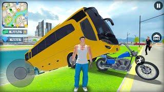 Police Escape Motorbike Coach Passenger Bus and Other Vehicles Big City Simulator - Android Gameplay