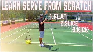 What To Learn First Flat, Kick, or Slice? | Tennis Serve Tutorial for Beginners & Intermediates