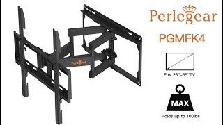 Step-By-Step Installation Guide for Perlegear PGMFK4 Height Adjustable Full Motion TV Wall Mount