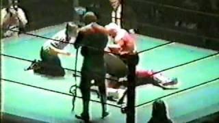 1986 NWA House Show Bullrope Indian Strap Match: The Horseman vs. Dusty Rhodes & Wahoo McDaniel