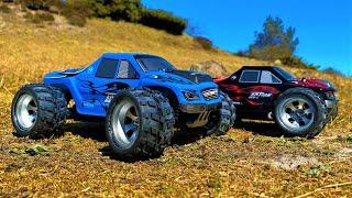 WLToys A979 1/18 4WD Monster Truck High Speed RC Cars! Blue vs Black First Look, Run ... & Trouble!