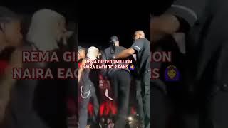 Rema concert _ 2million Naira was gifted to 2 fans each #jagaban #selinatested