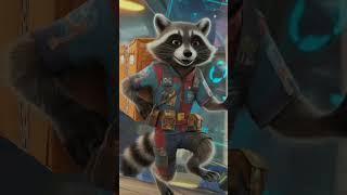  Rocket Raccoon: The Tech-Savvy Space Courier - Fastest Delivery in the Galaxy!  #shorts #raccoon