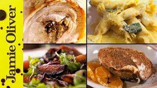 Jamie's Italian Christmas | Cracker Ravioli, Balsamic Potatoes, Porchetta and Tiramisu | Channel 4