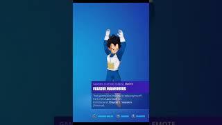 EVASIVE MANEUVERS - VEGETA SKIN Showcase with All Fortnite Dances & Emotes! (Fortnite x Dragon Ball)