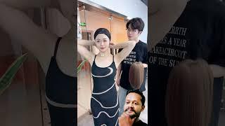 Hoe to put on a wig with straps  | #wig #hairstyle #shorts #shortvideo #viral #tiktok