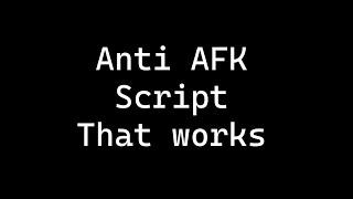 Roblox Anti Afk Script