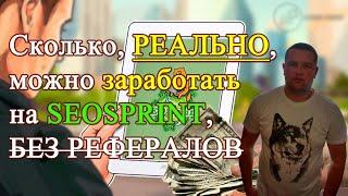 Сколько можно заработать на seosprint без рефералов - честный отзыв с выводом денег