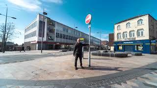 Timelapse of the empty city centre of Hanley in Stoke-on-Trent.