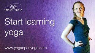 Start learning yoga. FREE ONLINE YOGA COURSES for beginners. Yoga education program.