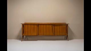 Ico Parisi Credenza in Teak Executed by Fratelli Rizzi, Italy 1950s