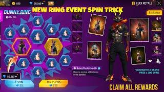 Bunny Ring Event Spin Trick! | Bunny Mastermind x Phantom Bunny Ring Event | Free Fire New Event