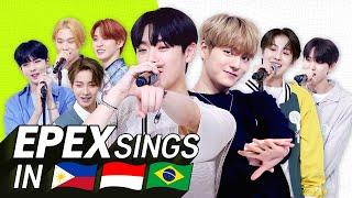 K-POP STARS sing in THREE Languages |TAG/ INA/POR | EPEX | TRANSONGLATION