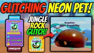 Neon Guardian Pet Glitch on Jungle Rock! | Muscle Legends 2024 