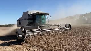 Gleaner R62 combining soybeans at Stroda Farms in 2020