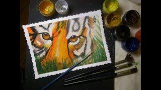 Рисуем тигра(гуашь)Draw a tiger